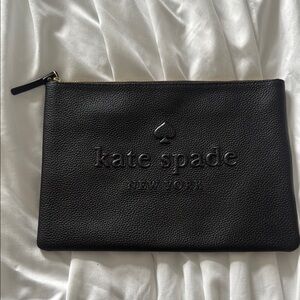 Kate Spade Black Textured Pouch